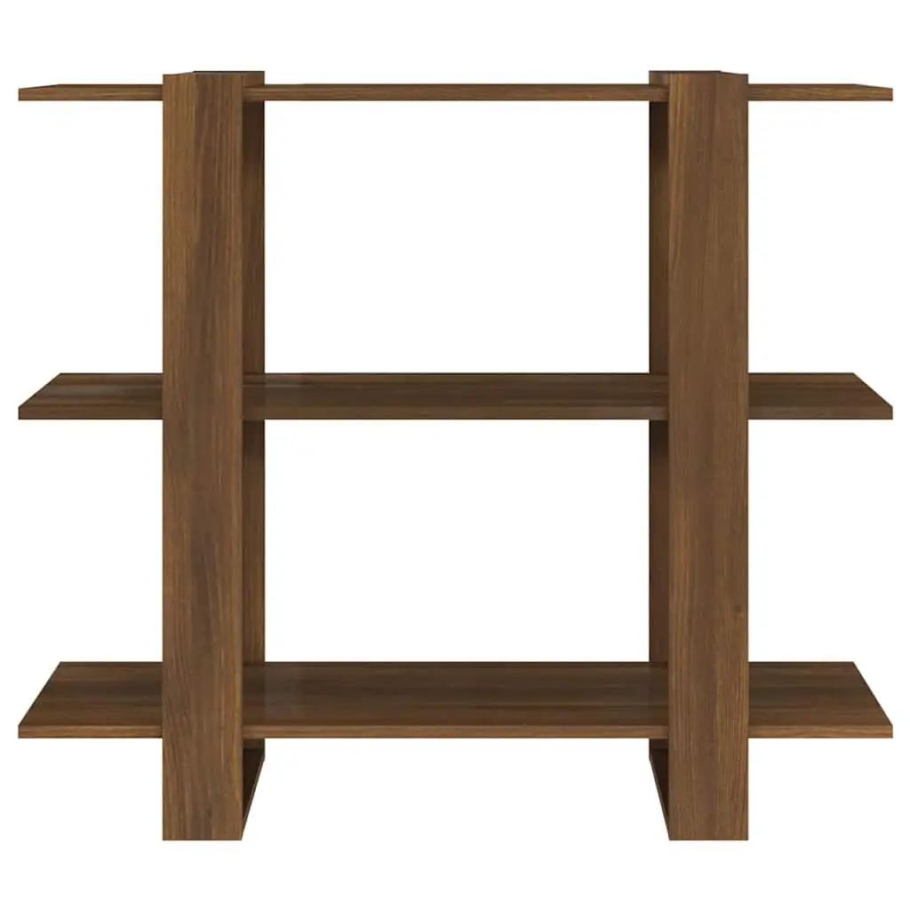 Book Cabinet Storage Shelving Room Divider Brown 100x30x87 cm