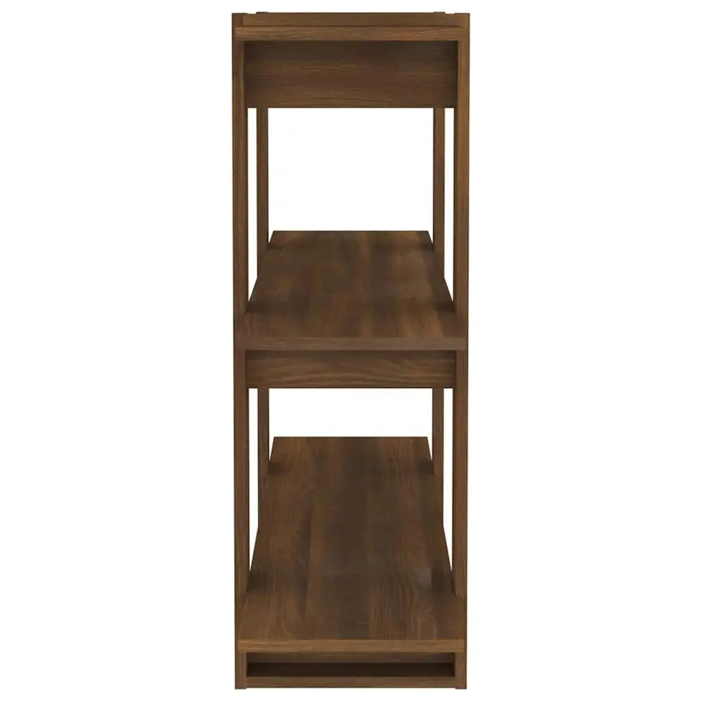 Book Cabinet Storage Shelving Room Divider Brown 100x30x87 cm