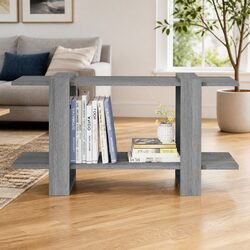 Stylish Grey Book Cabinet 100x30x51cm Storage Unit