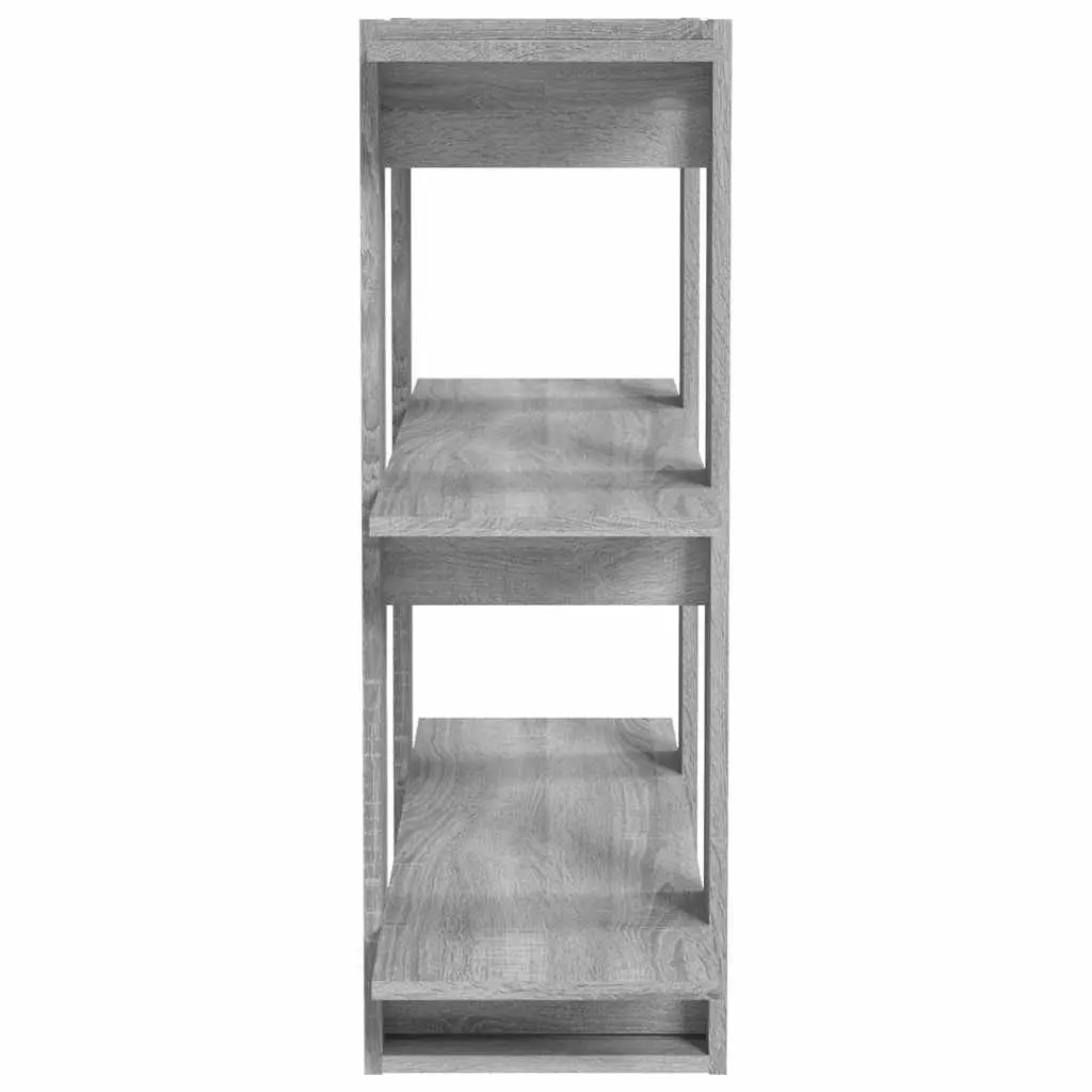 Book Cabinet Wooden 80x30x87cm Grey Storage Organiser Room Divider