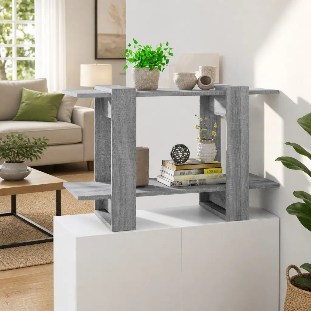 Room Divider and Book Cabinet in Grey Sonoma Oak
