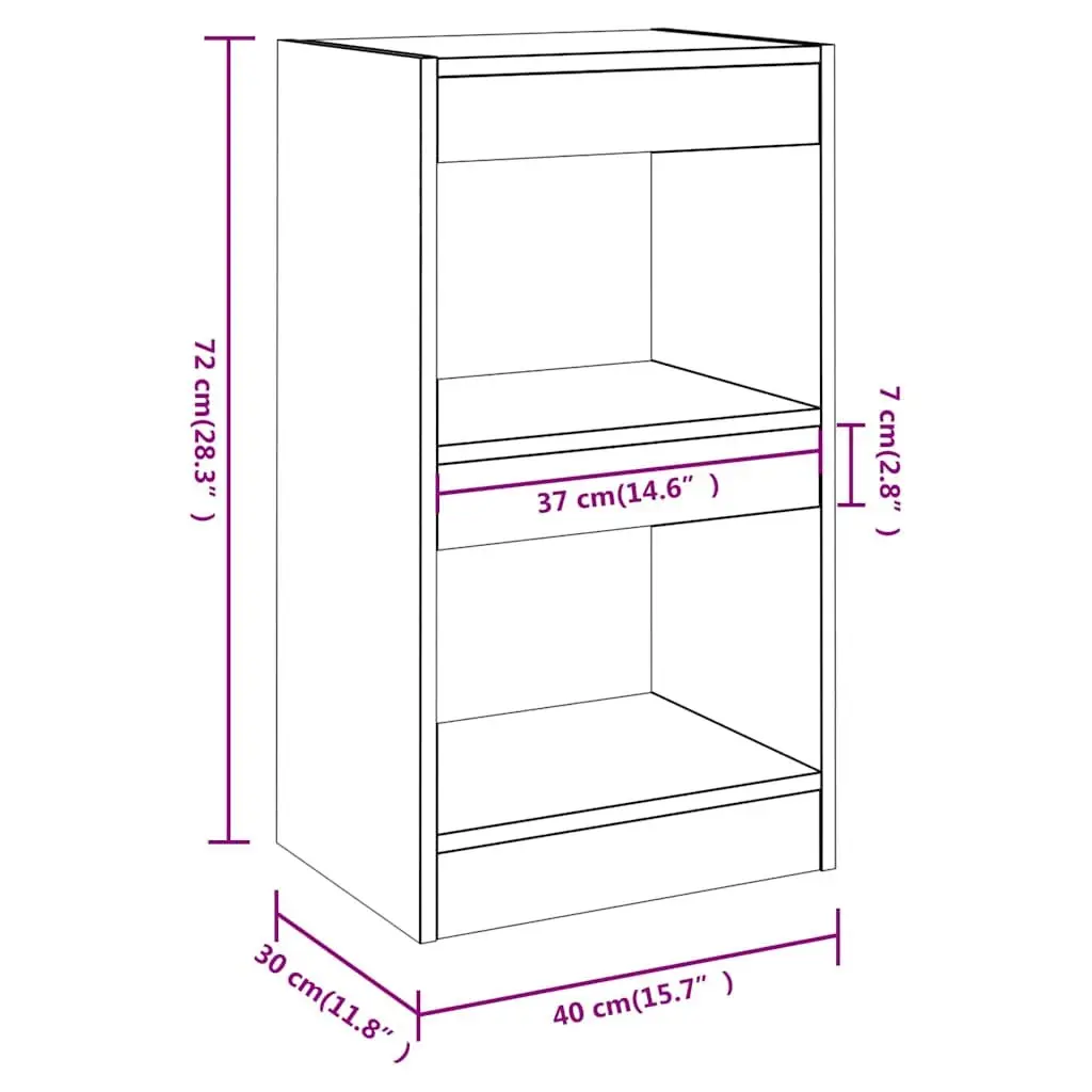 Grey Book Cabinet Room Divider for Organising