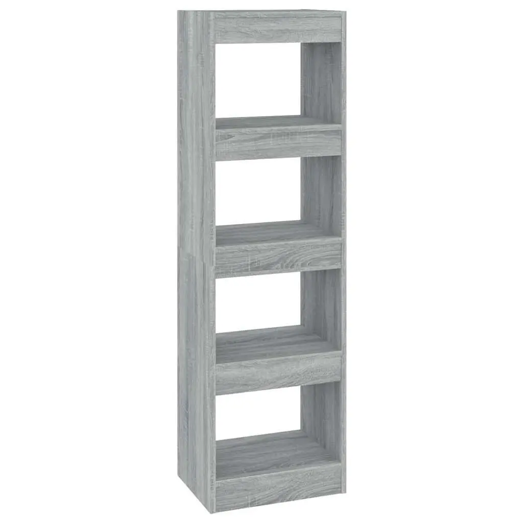 Book Cabinet Storage Unit Grey Tall Bookshelf Room Divider