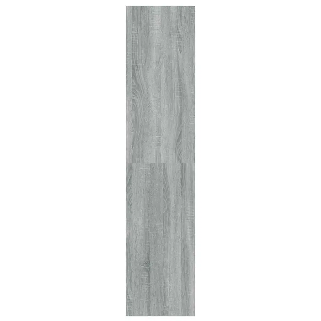 Book Cabinet Storage Unit Grey Tall Bookshelf Room Divider