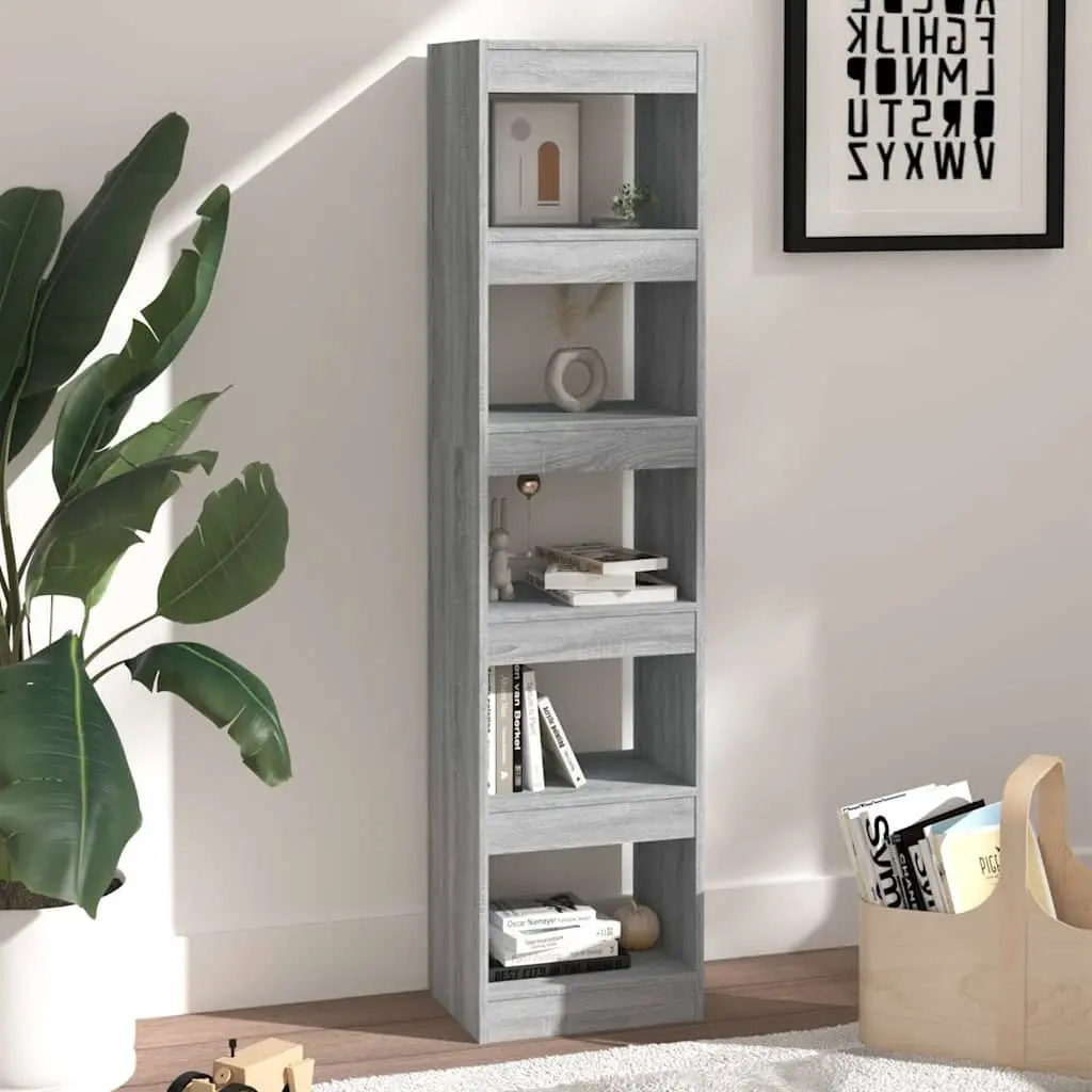 Grey Sonoma Book Cabinet with Room Divider Function