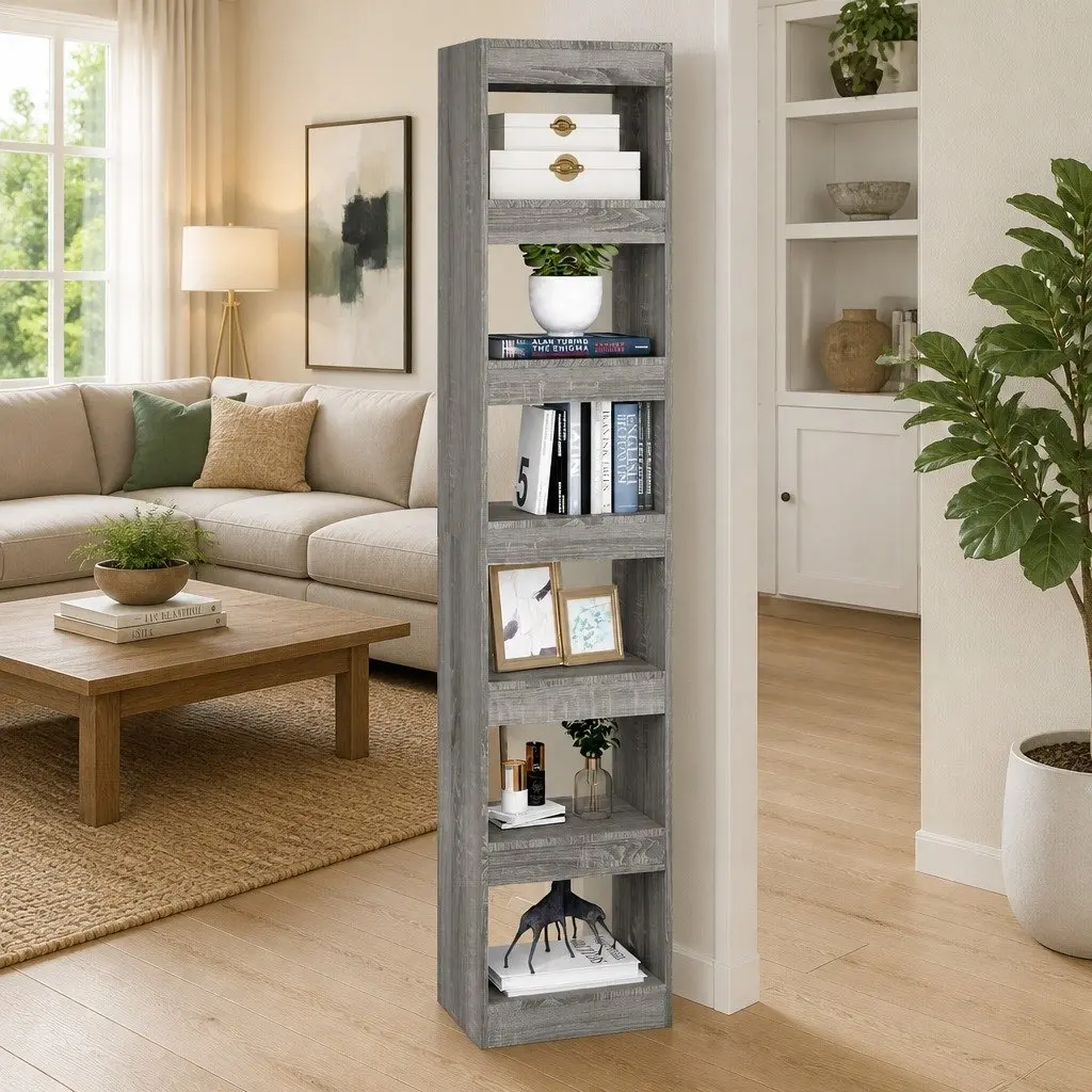 Grey Sonoma Book Cabinet Room Divider 40x30x198cm