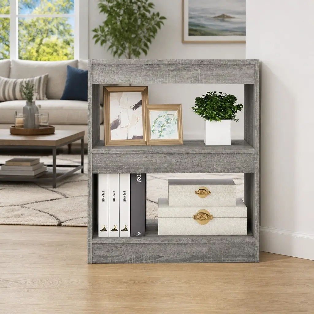 Grey Sonoma Book Cabinet and Room Divider