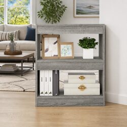 Stylish Grey Sonoma Book Cabinet and Room Divider