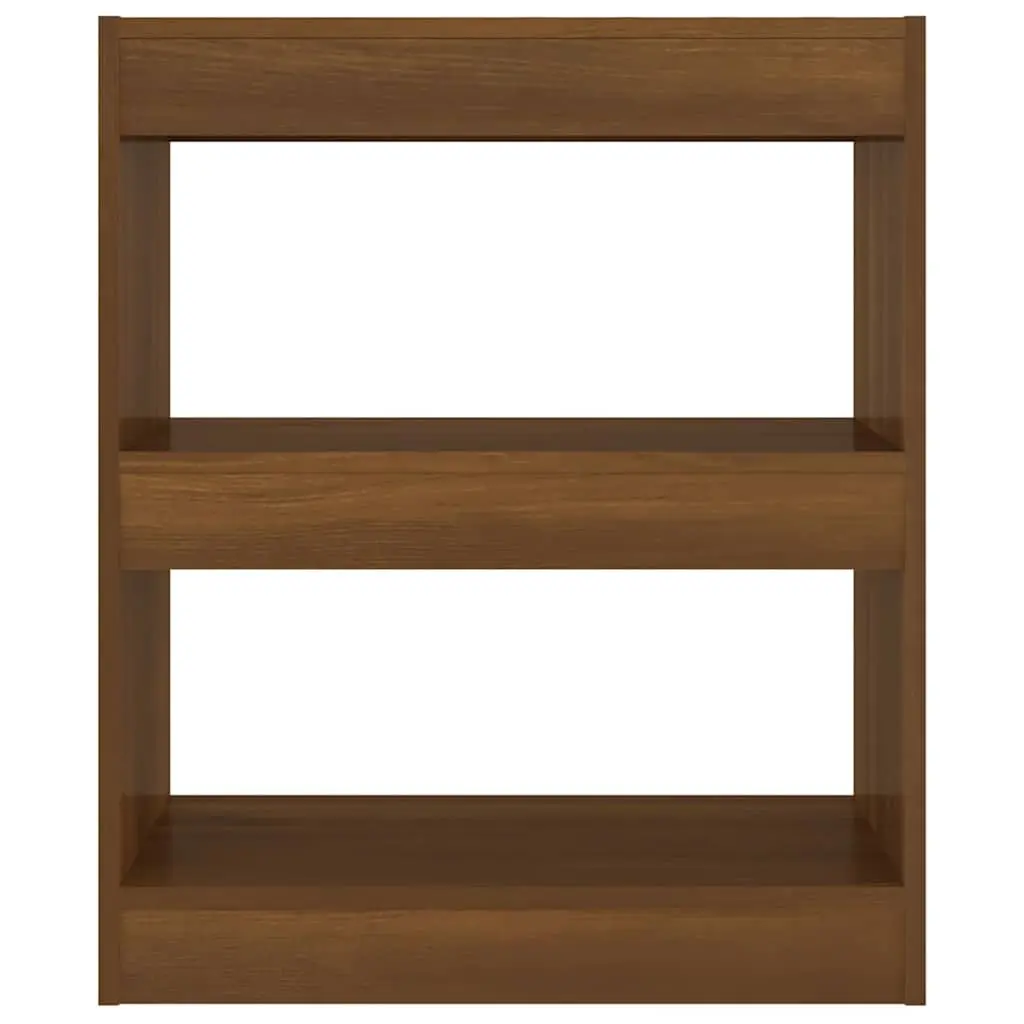 Brown Oak Book Cabinet with Room Divider Functionality