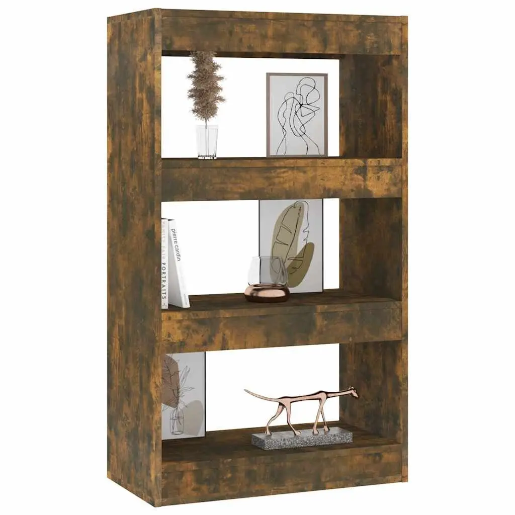 Smoked Oak Book Cabinet with Room Divider Function