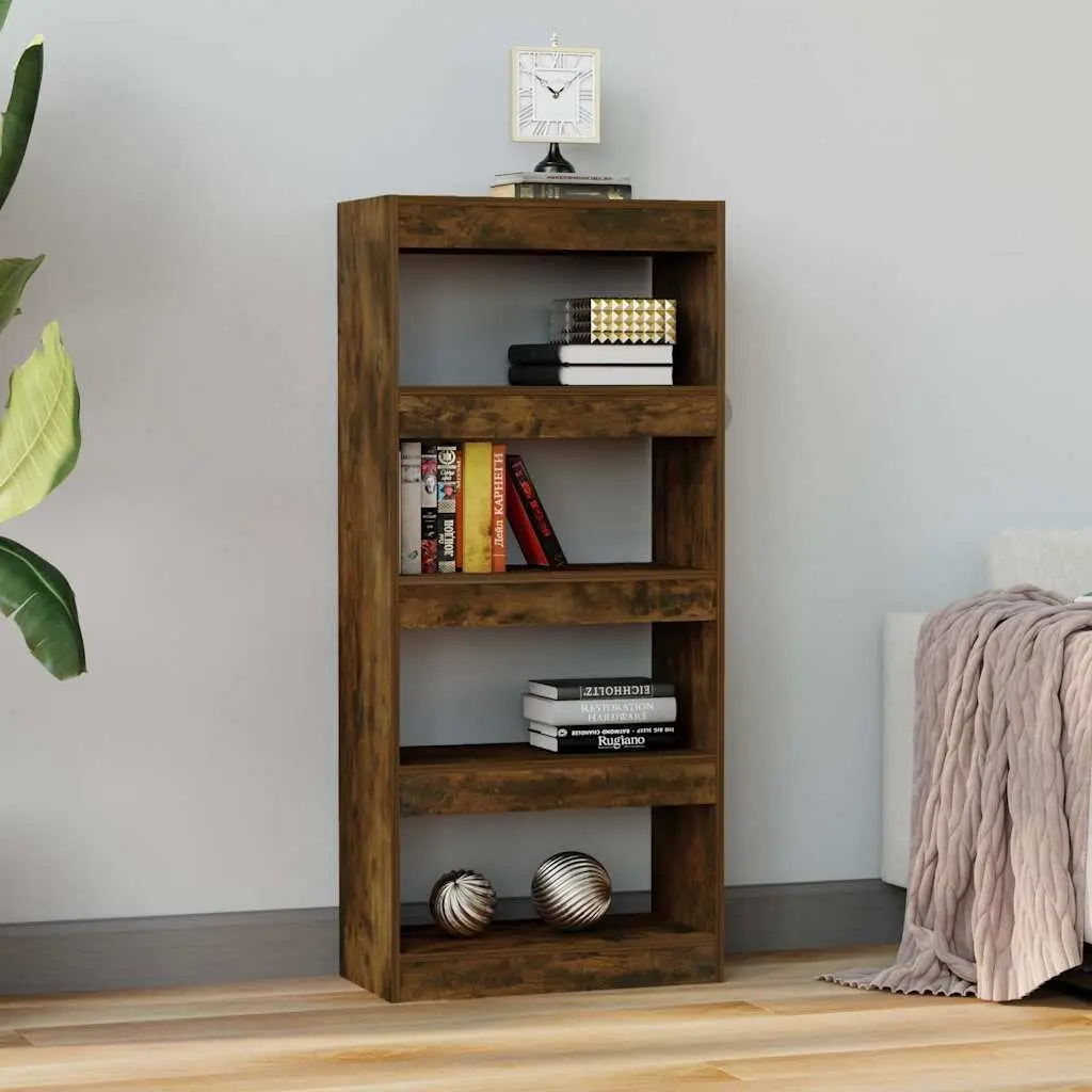 Smoked Oak Book Cabinet Room Divider