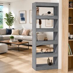 Grey Sonoma Book Cabinet Room Divider - 60x30x166cm