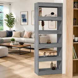 Grey Sonoma Book Cabinet Room Divider - 60x30x166cm