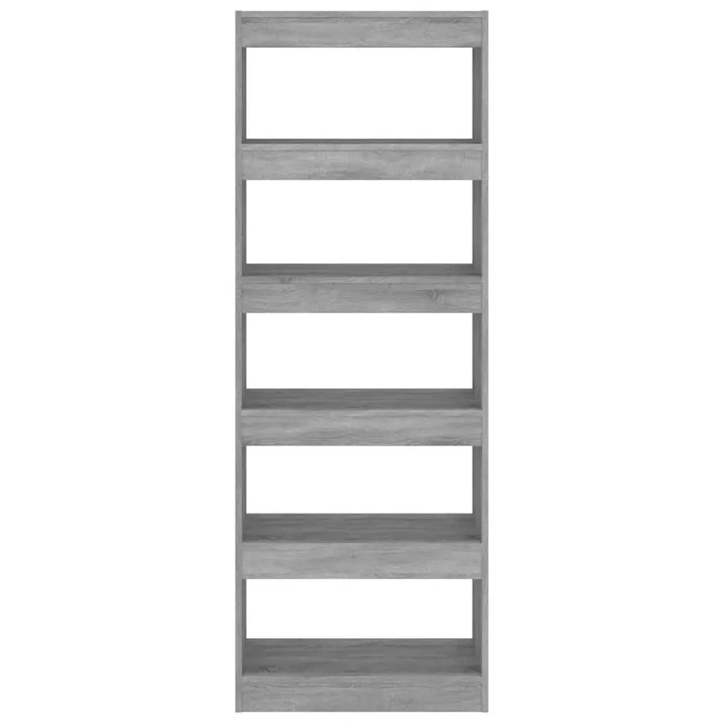Book Cabinet Engineered Wood 60x30x166cm Grey Sonoma