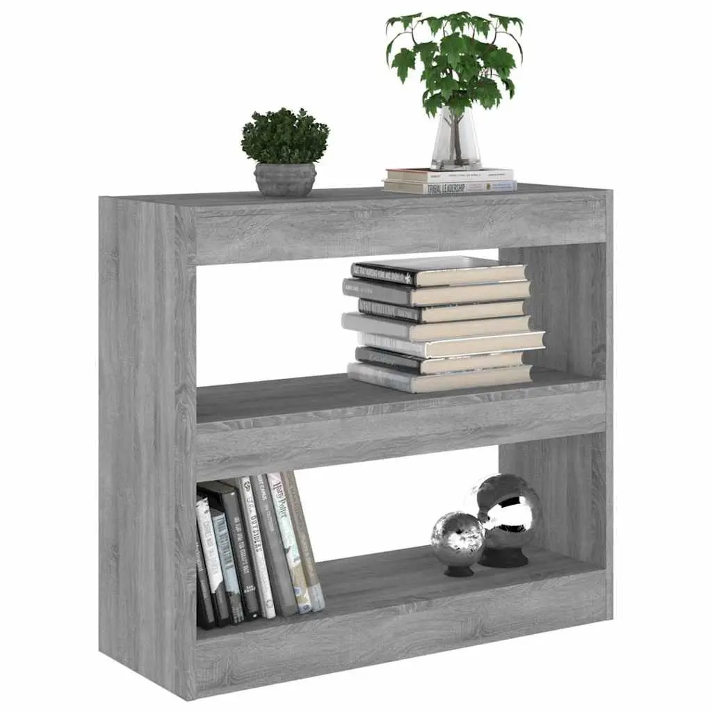 Grey Book Cabinet Room Divider with Ample Storage