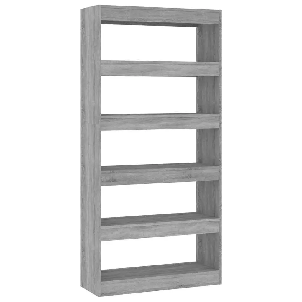 Grey Sonoma Book Cabinet with Room Divider Functionality