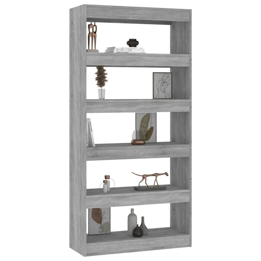 Grey Sonoma Book Cabinet with Room Divider Functionality