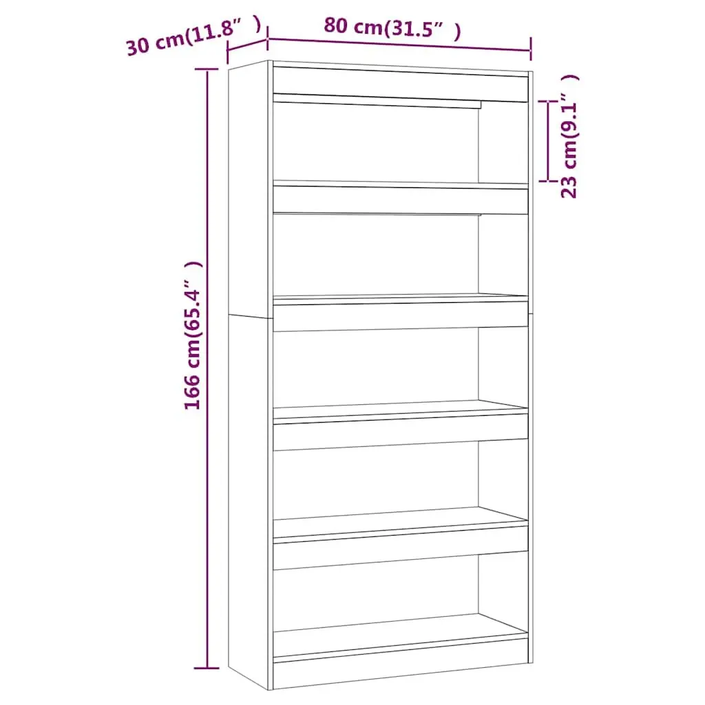 Grey Sonoma Book Cabinet with Room Divider Functionality
