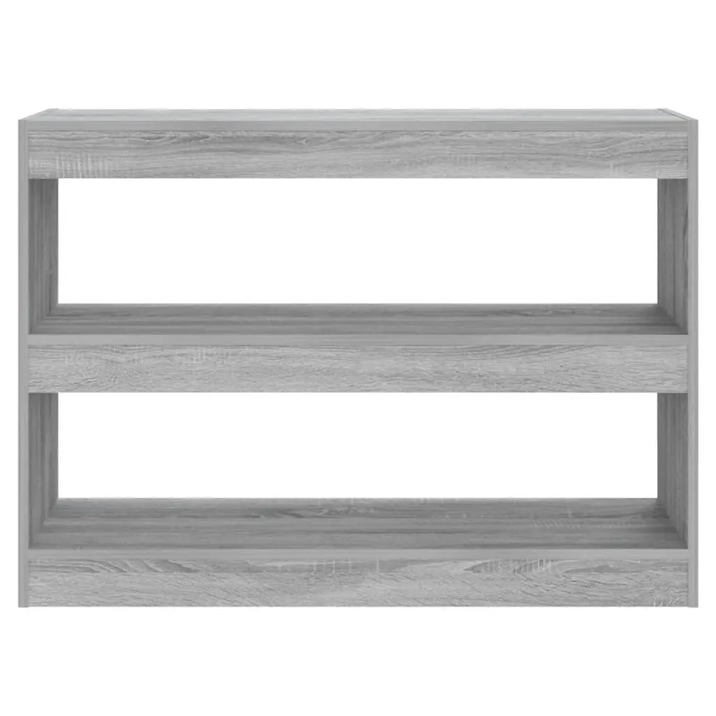 Book Cabinet Room Divider Grey Sonoma Storage Shelving Unit 100x30x72cm
