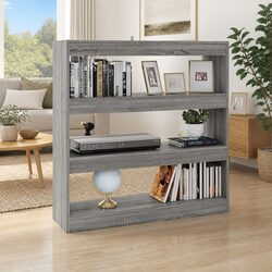 Grey Sonoma Book Cabinet with Open Shelving Design