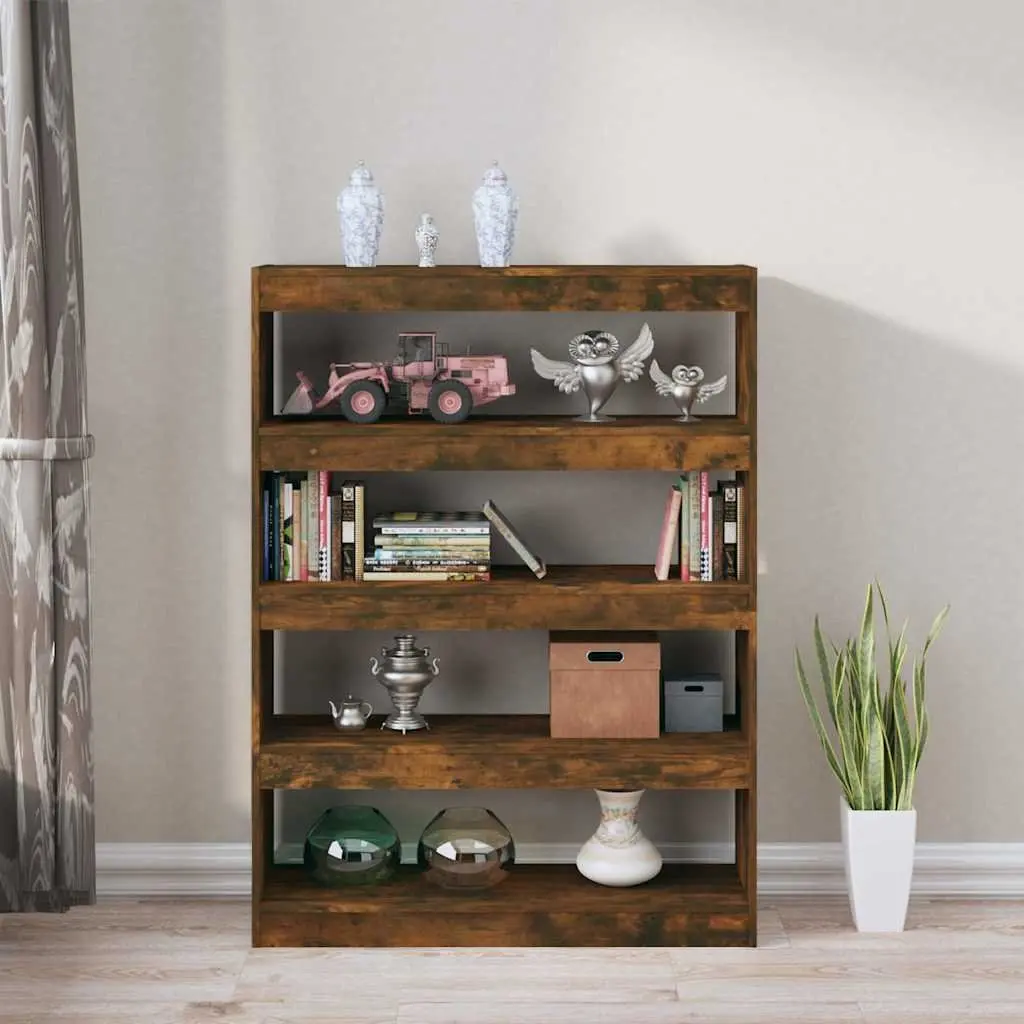 Brown Book Cabinet Room Divider with Ample Storage