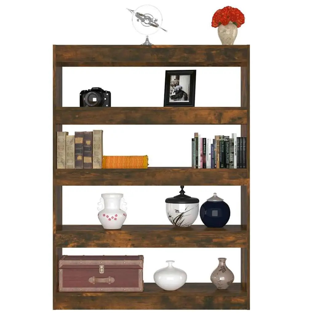 Brown Book Cabinet Room Divider with Ample Storage