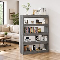 Stylish Grey Book Cabinet and Room Divider