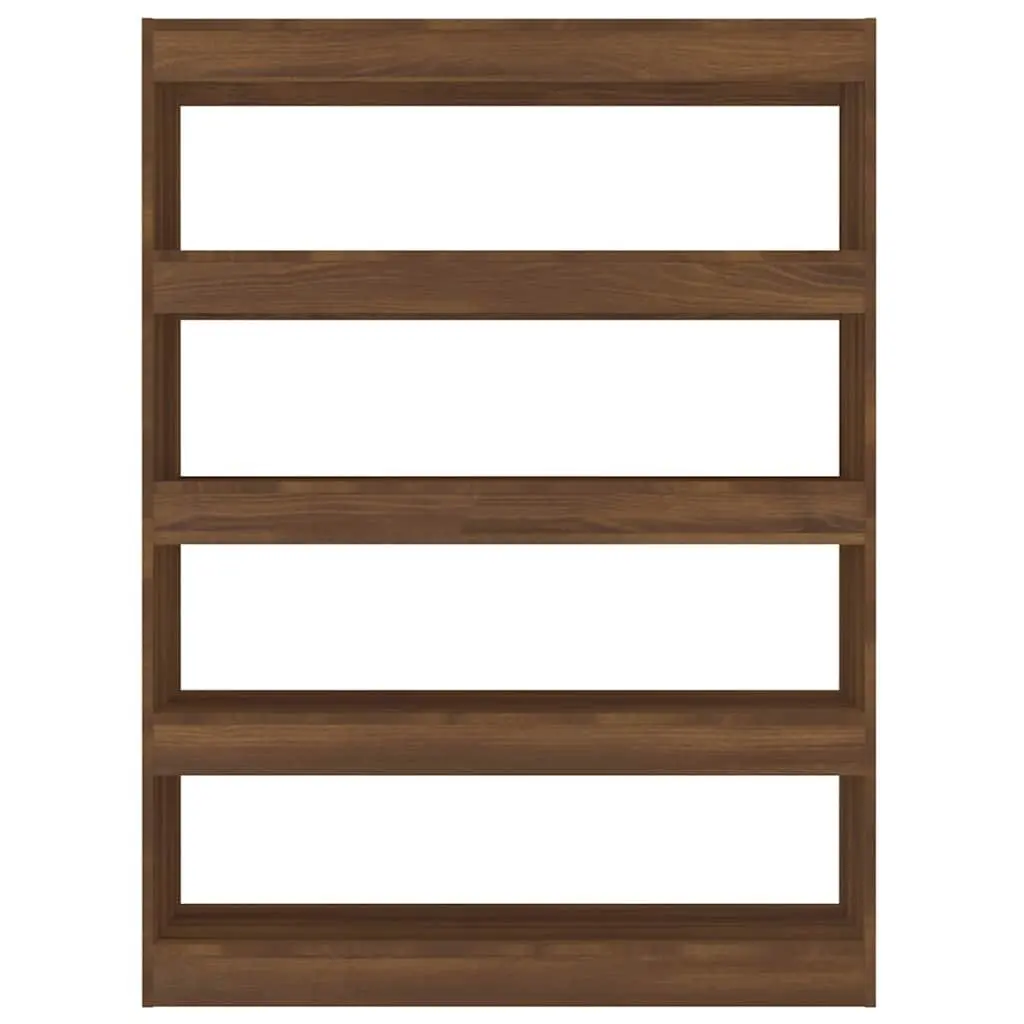 Brown Oak Book Cabinet with Room Divider Functionality