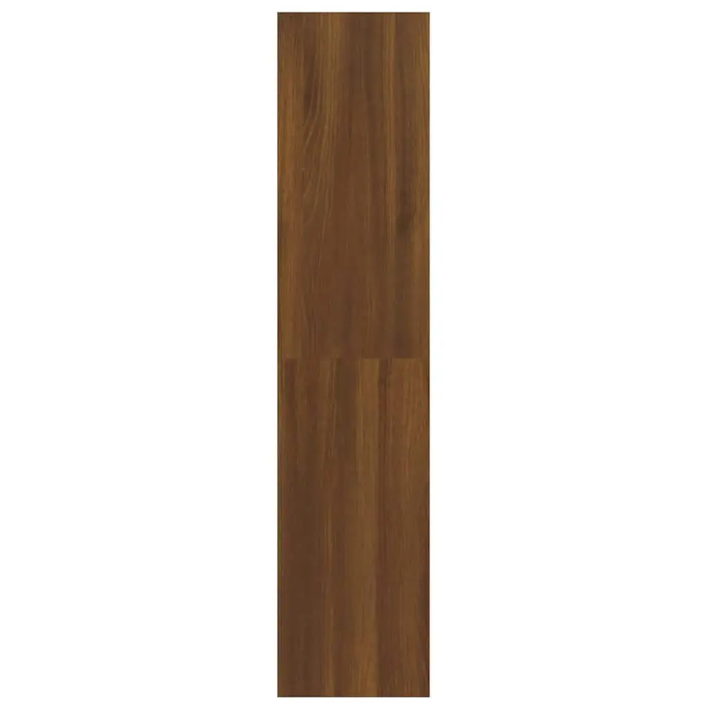 Brown Oak Book Cabinet with Room Divider Functionality
