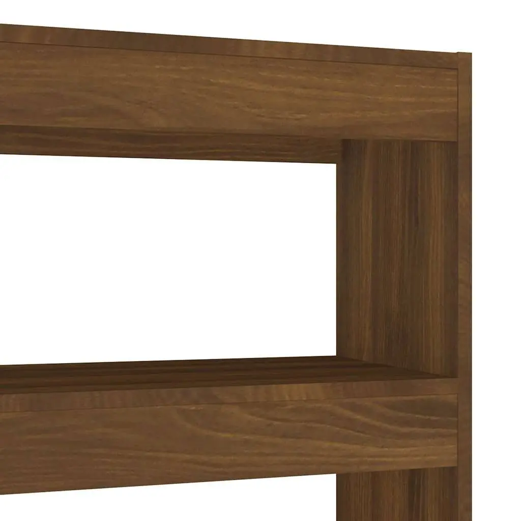 Brown Oak Book Cabinet with Room Divider Functionality