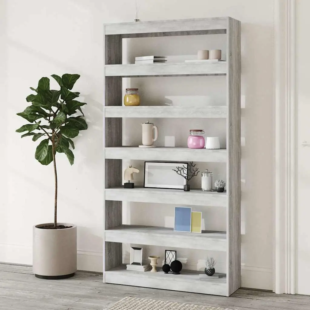 Grey Sonoma Wooden Book Cabinet & Room Divider