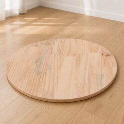 Solid Wood Round Table Top Ø30cm in Brown