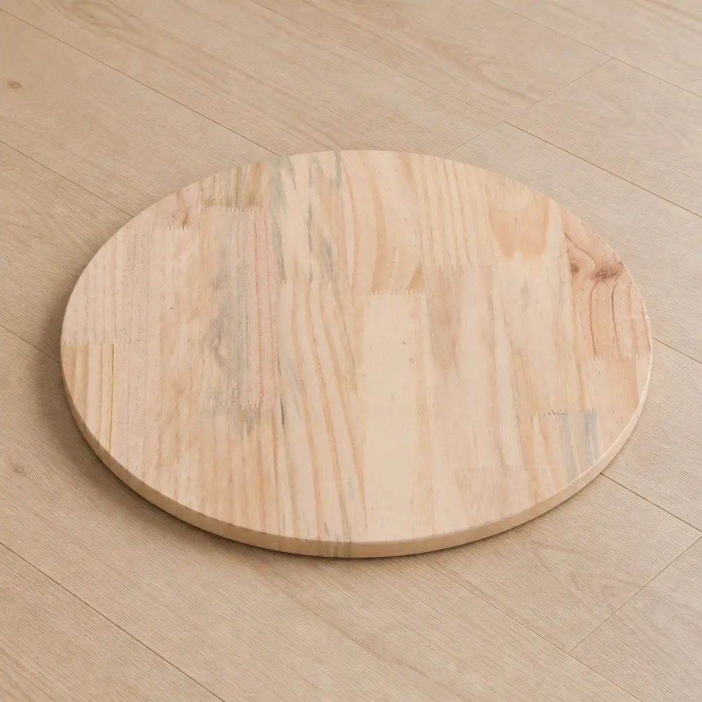 Solid Wood Round Table Top Ø40cm x 2.5cm Brown