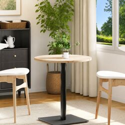 Round Solid Pine Wood Table Top 60cm Diameter Natural Brown Dining Coffee