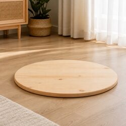Durable Round Solid Pine Wood Table Top Ø70cm x 2.5cm