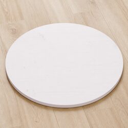 High-Quality Round White Solid Pinewood Table Top Ø60cm