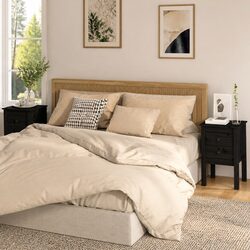 Elegant Black Bedside Cabinets 2 pcs 40x35x61.5 cm