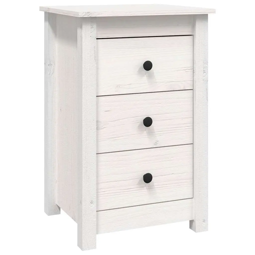 White Bedside Cabinets 2 pcs with Storage Drawers