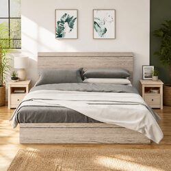 Set of 2 Wooden Bedside Cabinets for Bedroom Storage