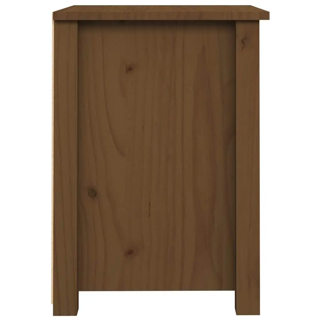 Solid Pine Wood Bedside Cabinet with Drawer