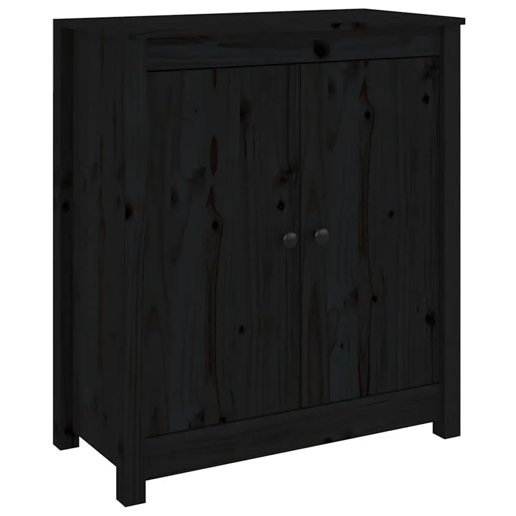 Black Wooden Sideboard Storage Cabinet