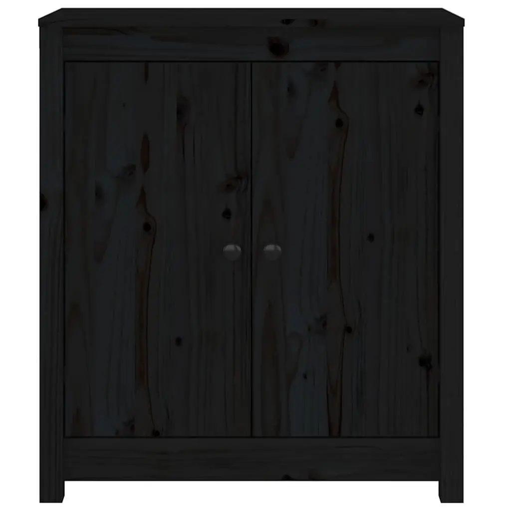 Black Wooden Sideboard Storage Cabinet