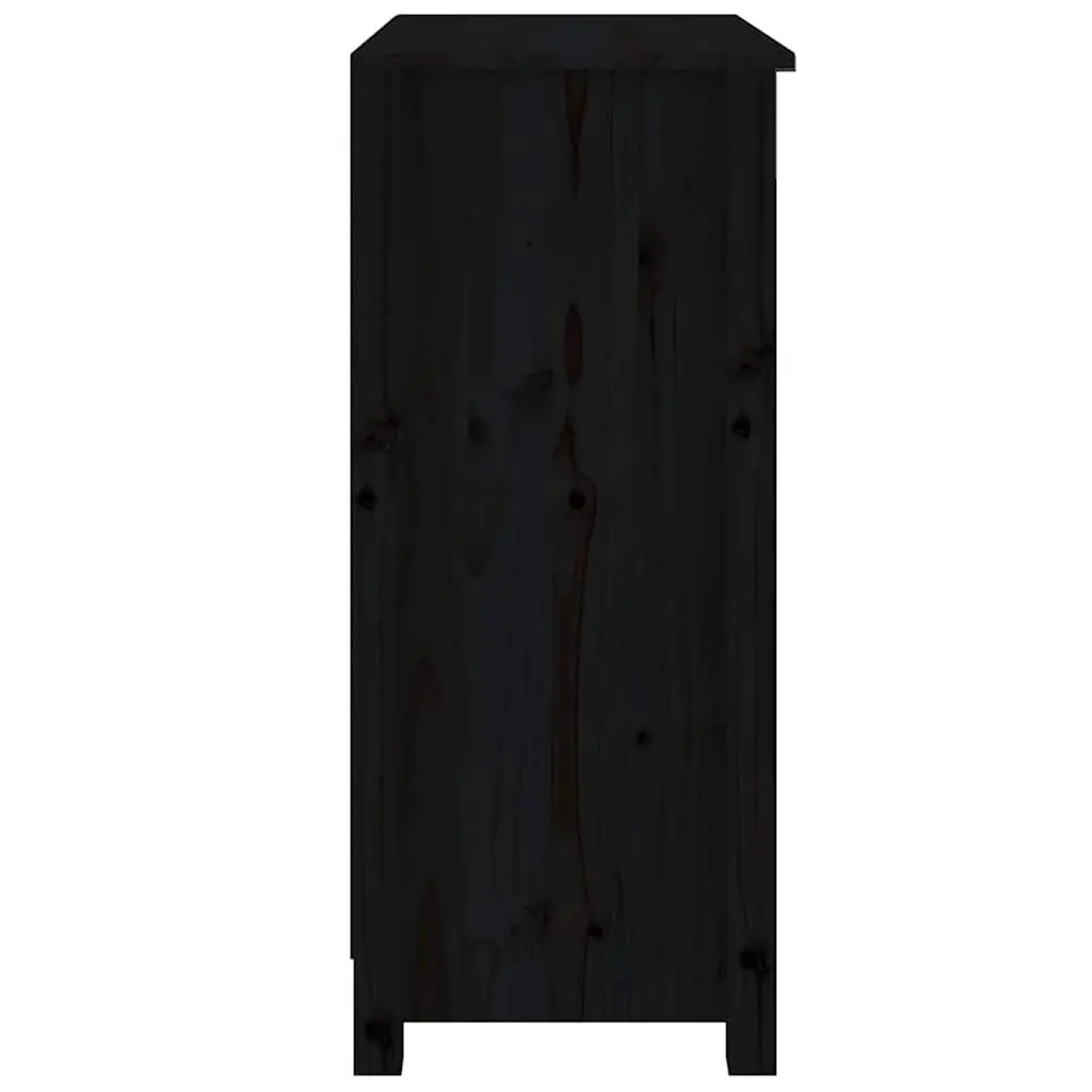 Black Wooden Sideboard Storage Cabinet
