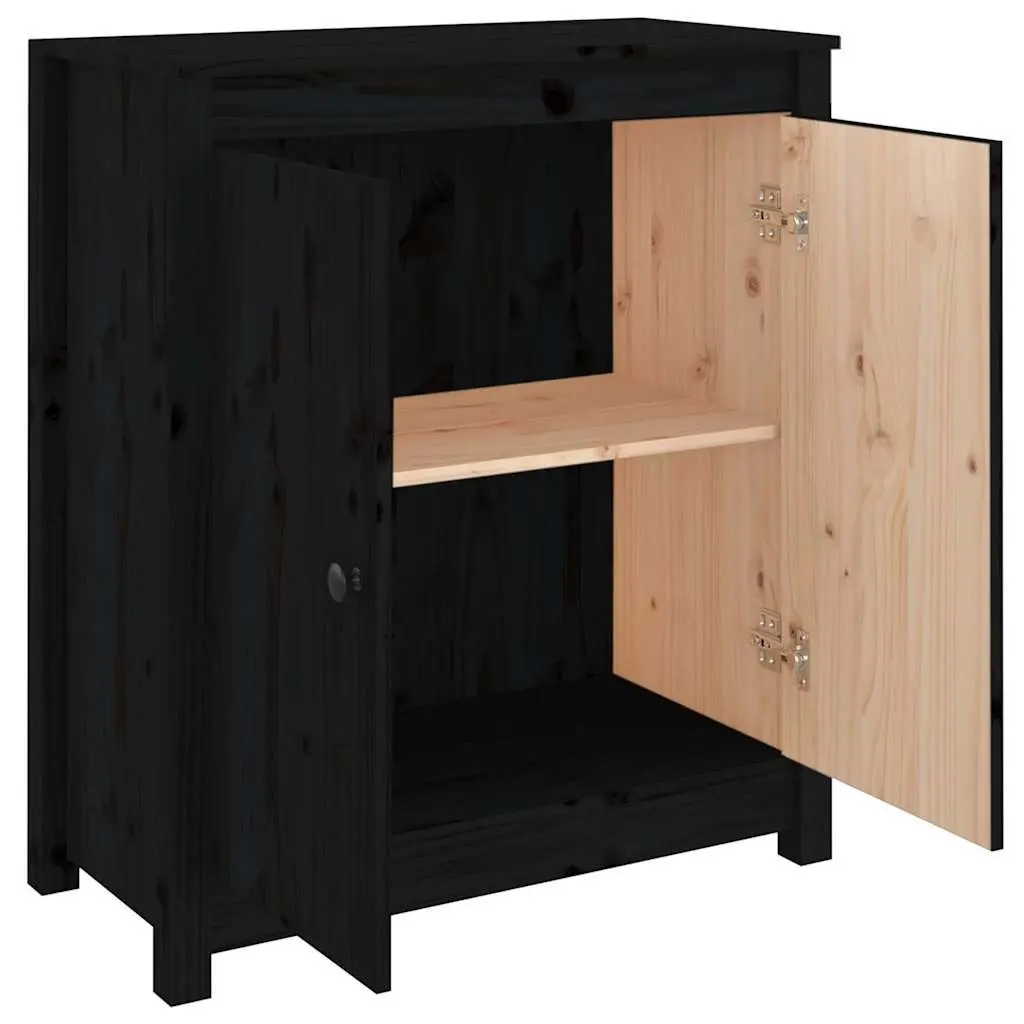 Black Wooden Sideboard Storage Cabinet