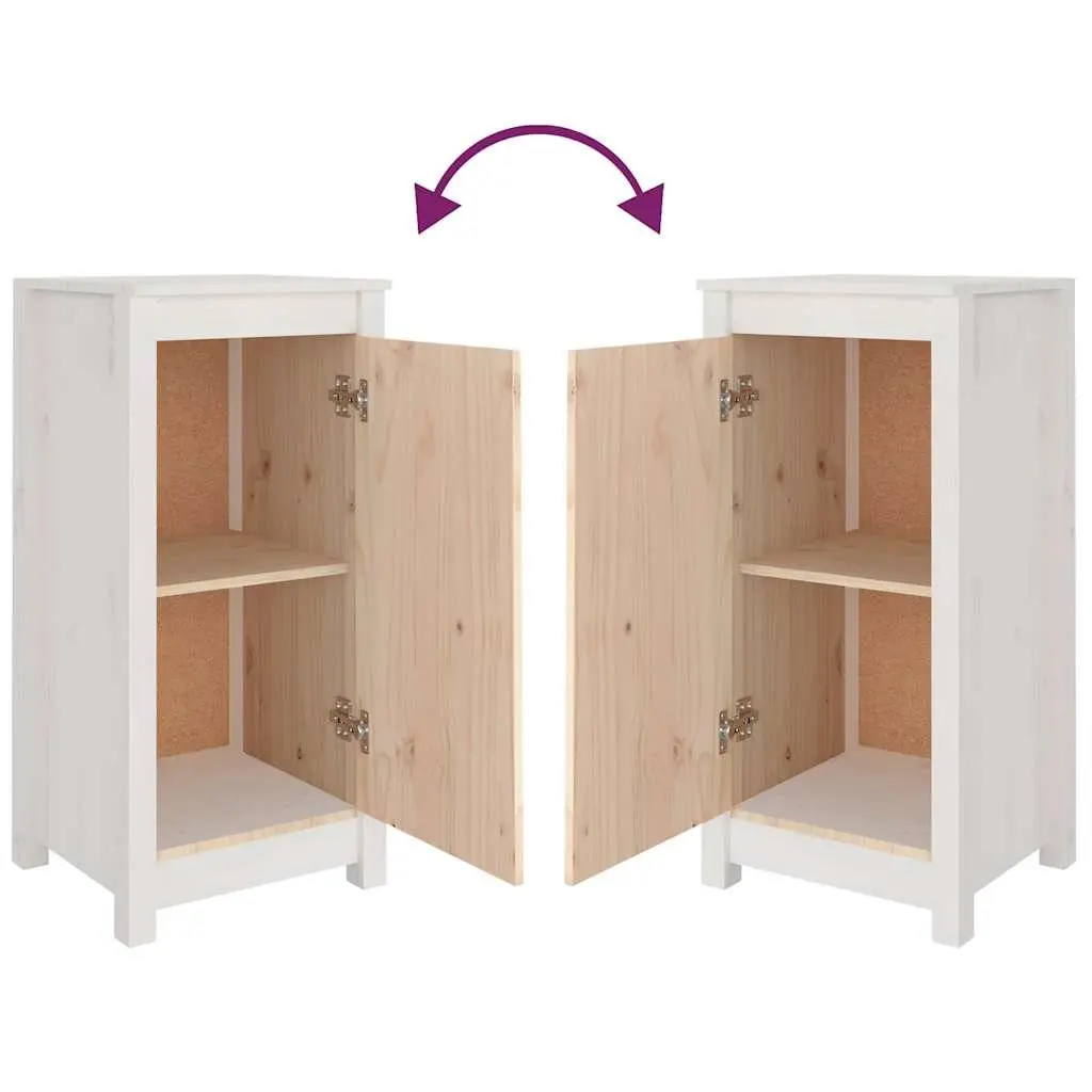 White Solid Wood Pine Sideboards for Living Spaces