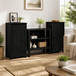 Black Solid Wood Sideboards - Stylish Storage Solution