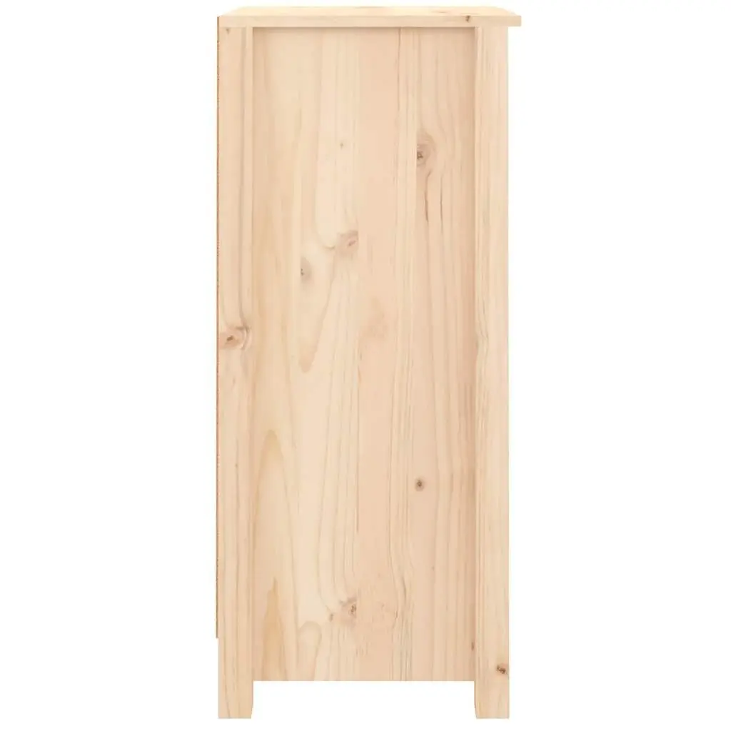 Solid Pine Wood Sideboard Cabinet 40x35x80 cm