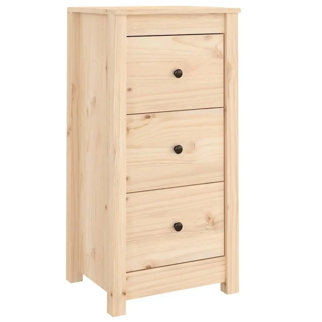 Solid Pine Wood Sideboard Cabinet 40x35x80 cm