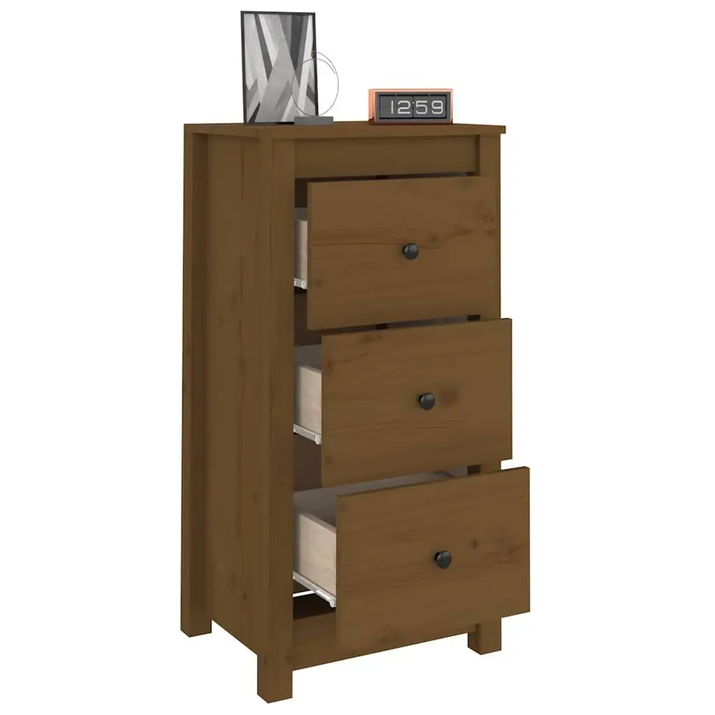 Solid Pine Wood Sideboard Cabinet Set with Rustic Charm