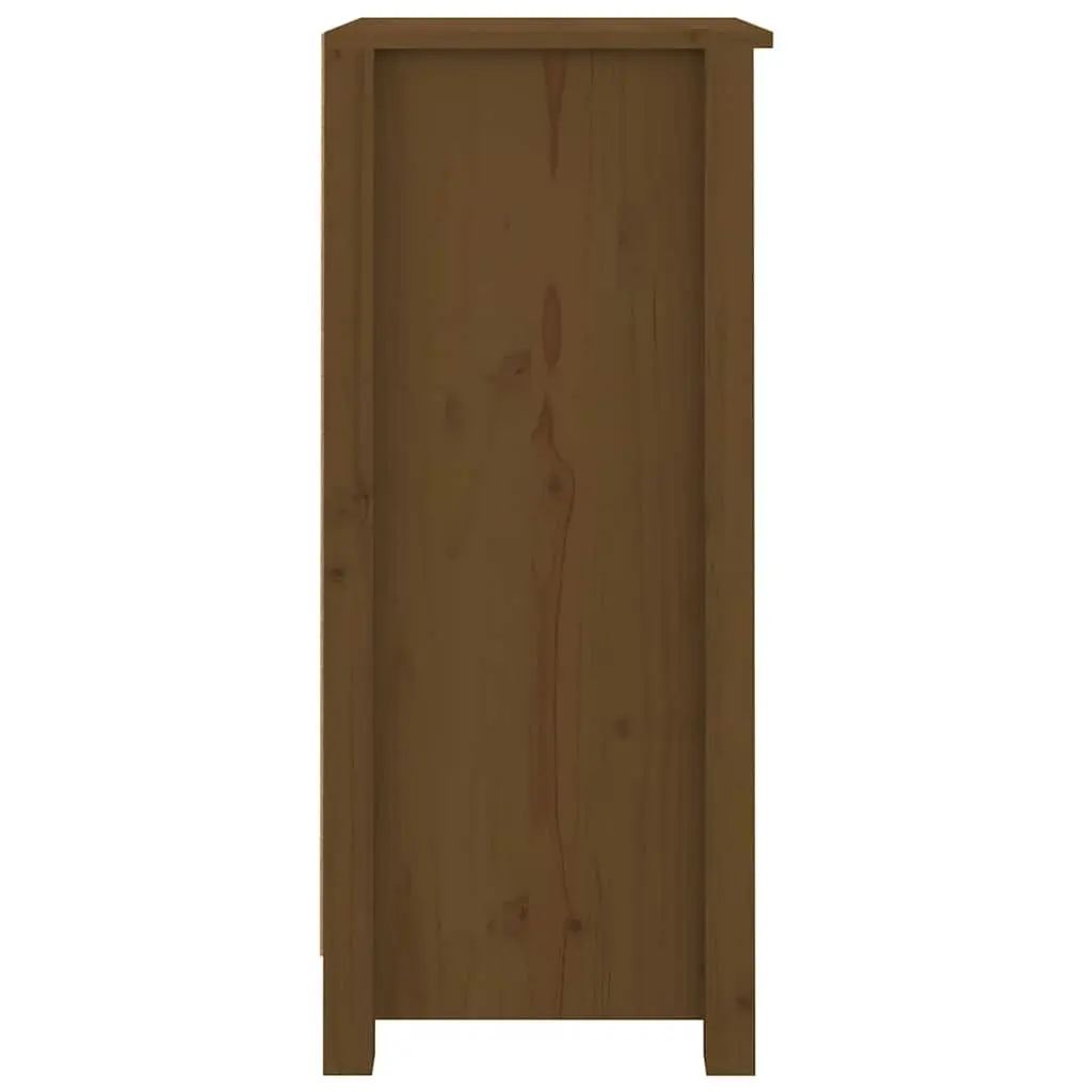 Solid Pine Wood Sideboard Cabinet Set with Rustic Charm